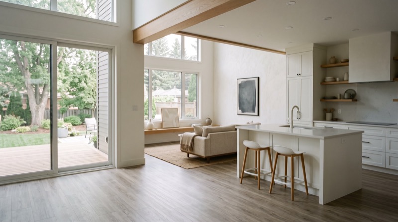Newer subdivisions and family homes in Okotoks