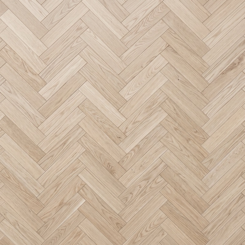 White Oak Herringbone Hardwood flooring sample