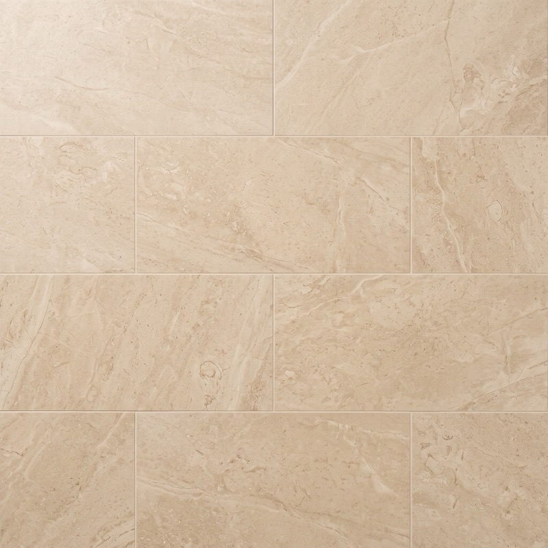 Limestone-look Porcelain Tile flooring sample