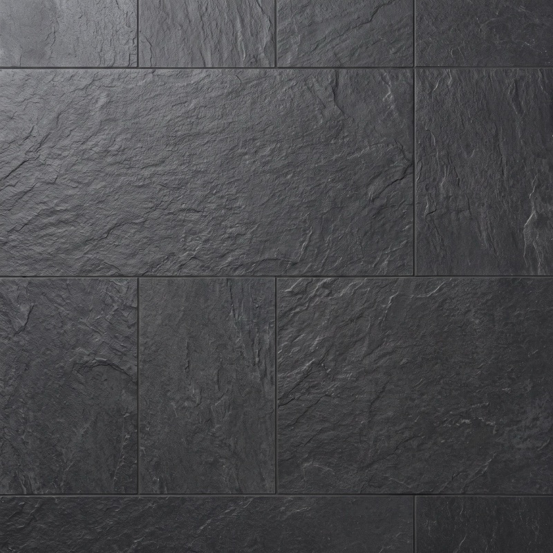 Charcoal Slate Tile flooring sample